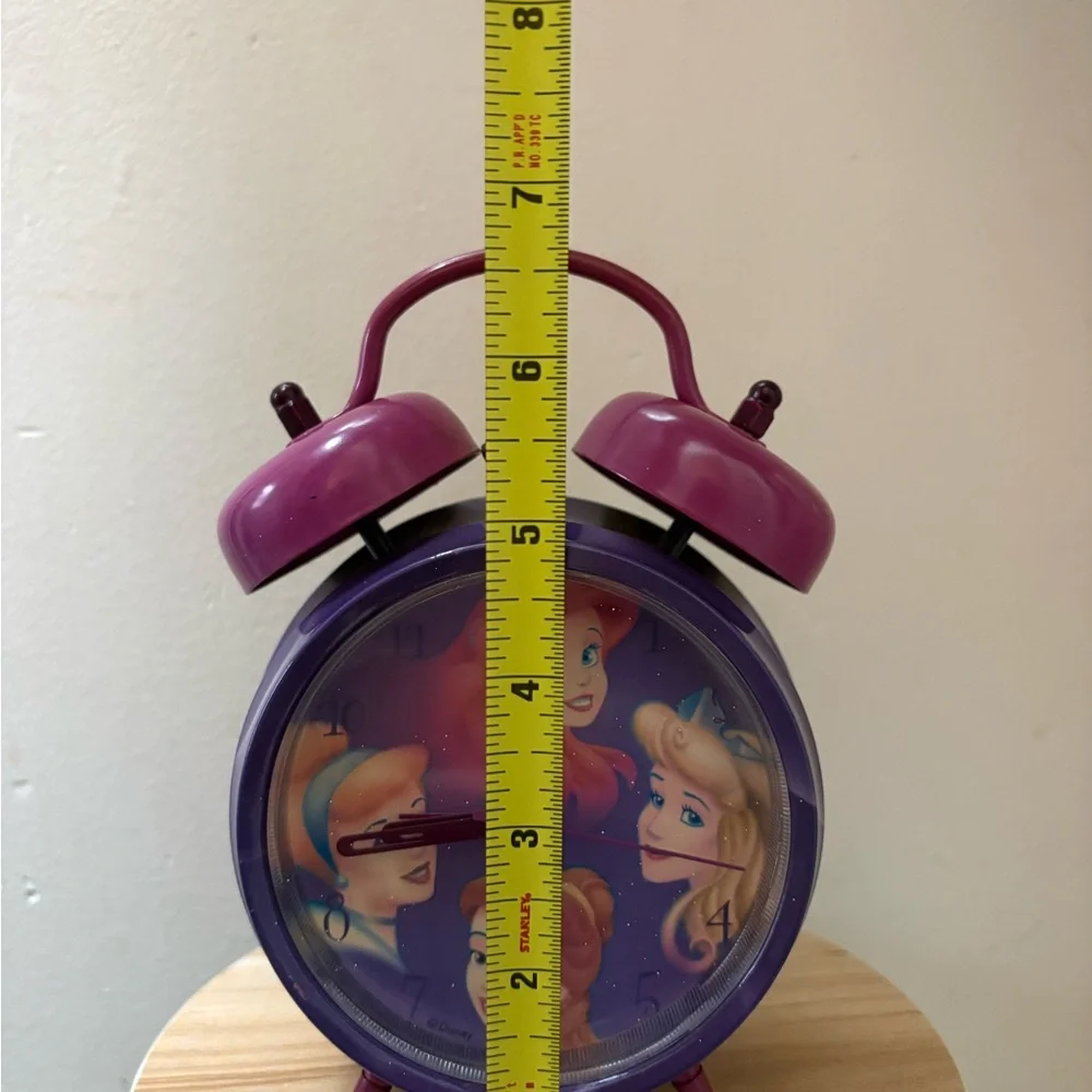 Disney Purple and Pink Princess Twin Bell Alarm Clock